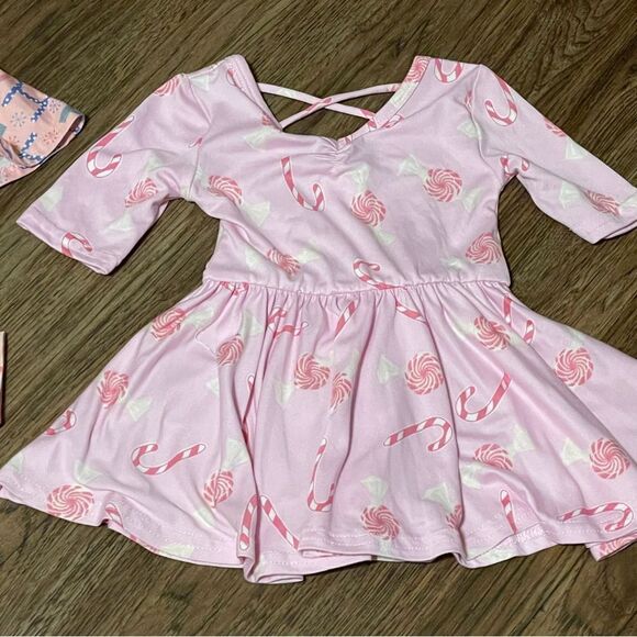 Dot Dot Smile 3 Ballerina Style Holiday Twirl Dresses Pink Size 12-24 Months - Picture 9 of 9